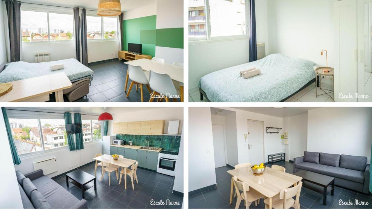 Escale-Marne Fr - 202 - Free Parking - Free Luggage Storage - All Equipped - Linen Included - Washing Machine - 10Mn Walk Metro 8 - Rer A - Panoramic View - From 1 To 14 Guests Maisons-Alfort Exterior foto