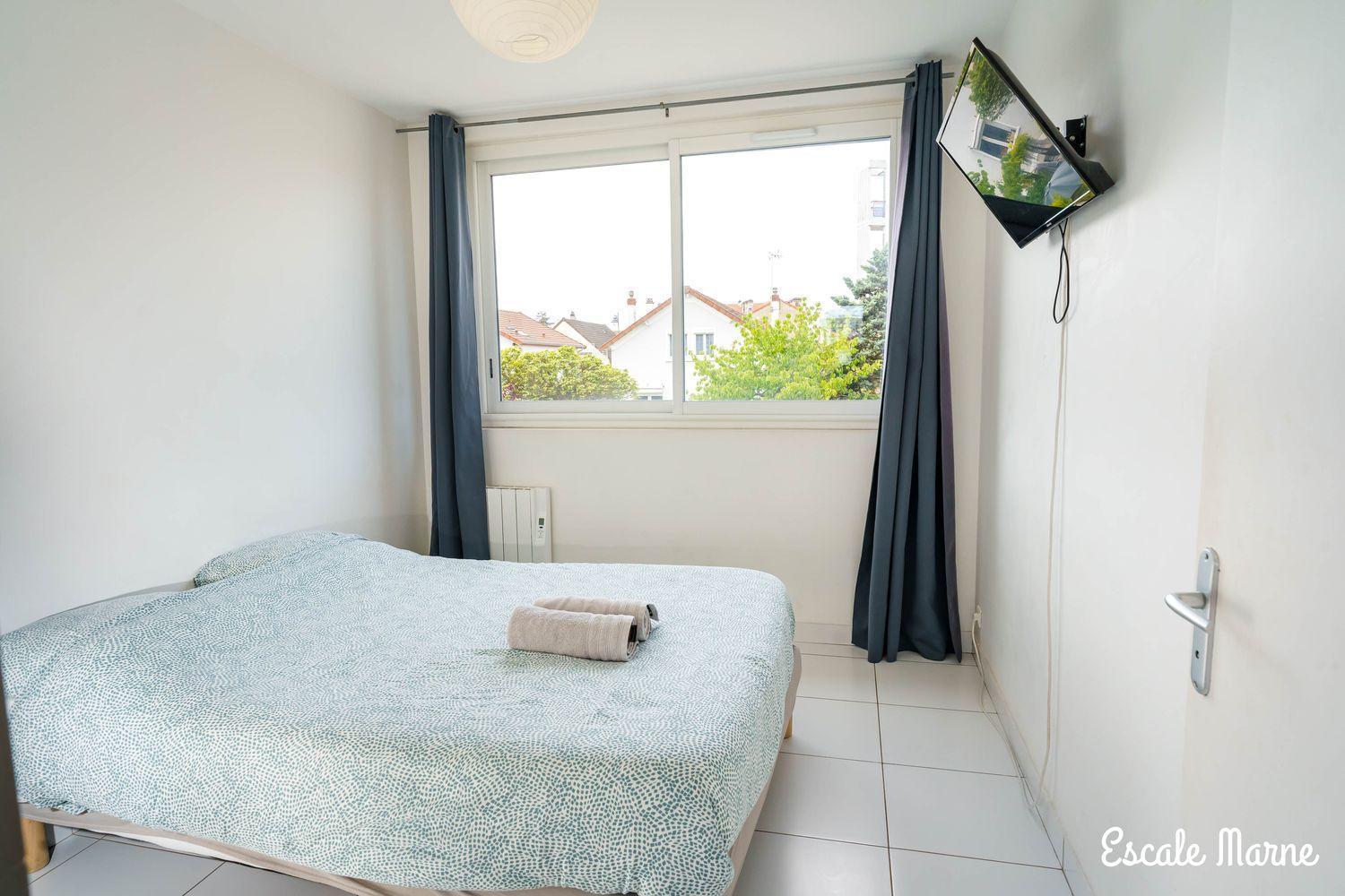 Escale-Marne Fr - 202 - Free Parking - Free Luggage Storage - All Equipped - Linen Included - Washing Machine - 10Mn Walk Metro 8 - Rer A - Panoramic View - From 1 To 14 Guests Maisons-Alfort Habitación foto
