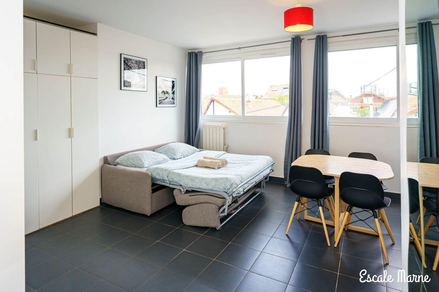 Escale-Marne Fr - 202 - Free Parking - Free Luggage Storage - All Equipped - Linen Included - Washing Machine - 10Mn Walk Metro 8 - Rer A - Panoramic View - From 1 To 14 Guests Maisons-Alfort Habitación foto