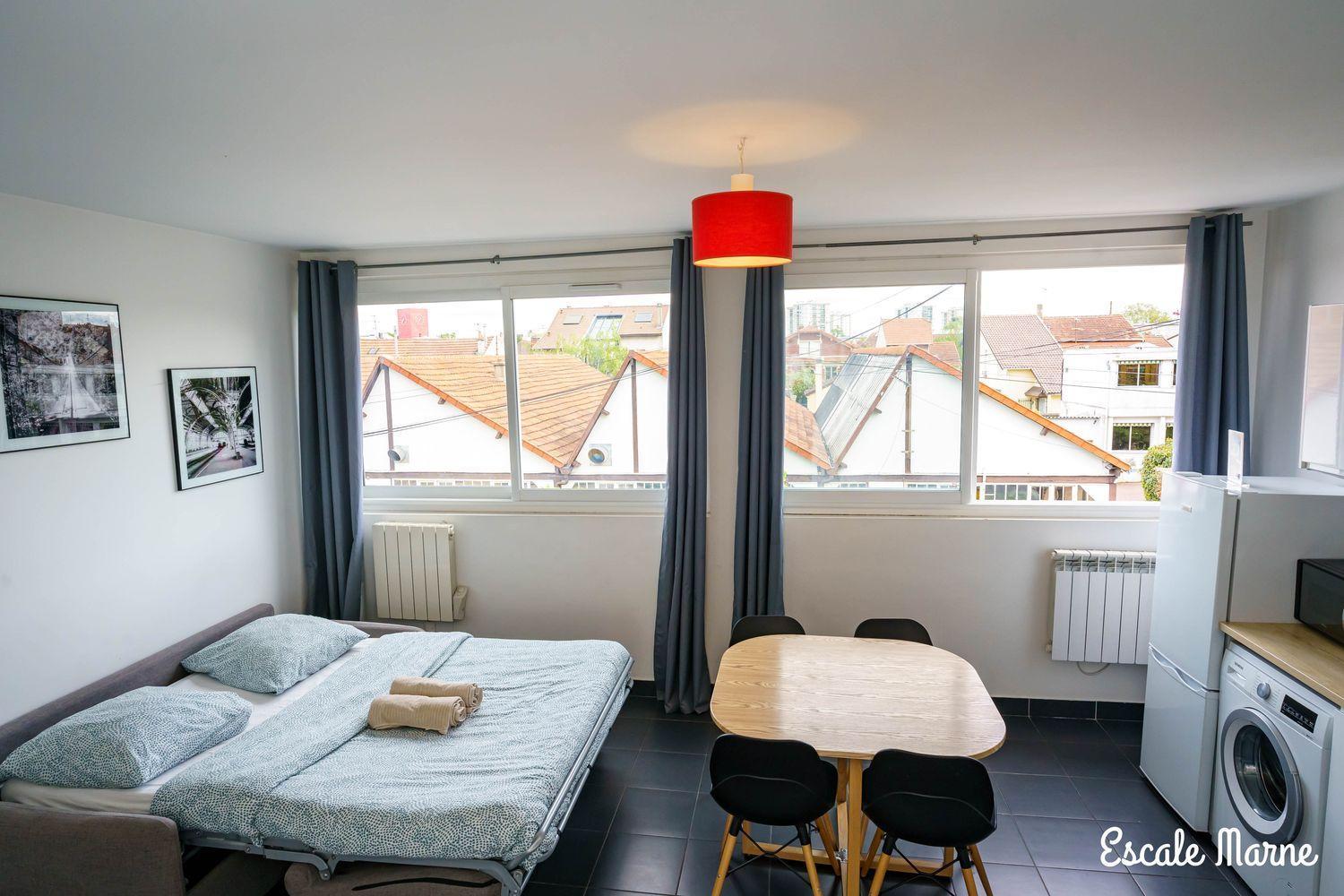 Escale-Marne Fr - 202 - Free Parking - Free Luggage Storage - All Equipped - Linen Included - Washing Machine - 10Mn Walk Metro 8 - Rer A - Panoramic View - From 1 To 14 Guests Maisons-Alfort Habitación foto