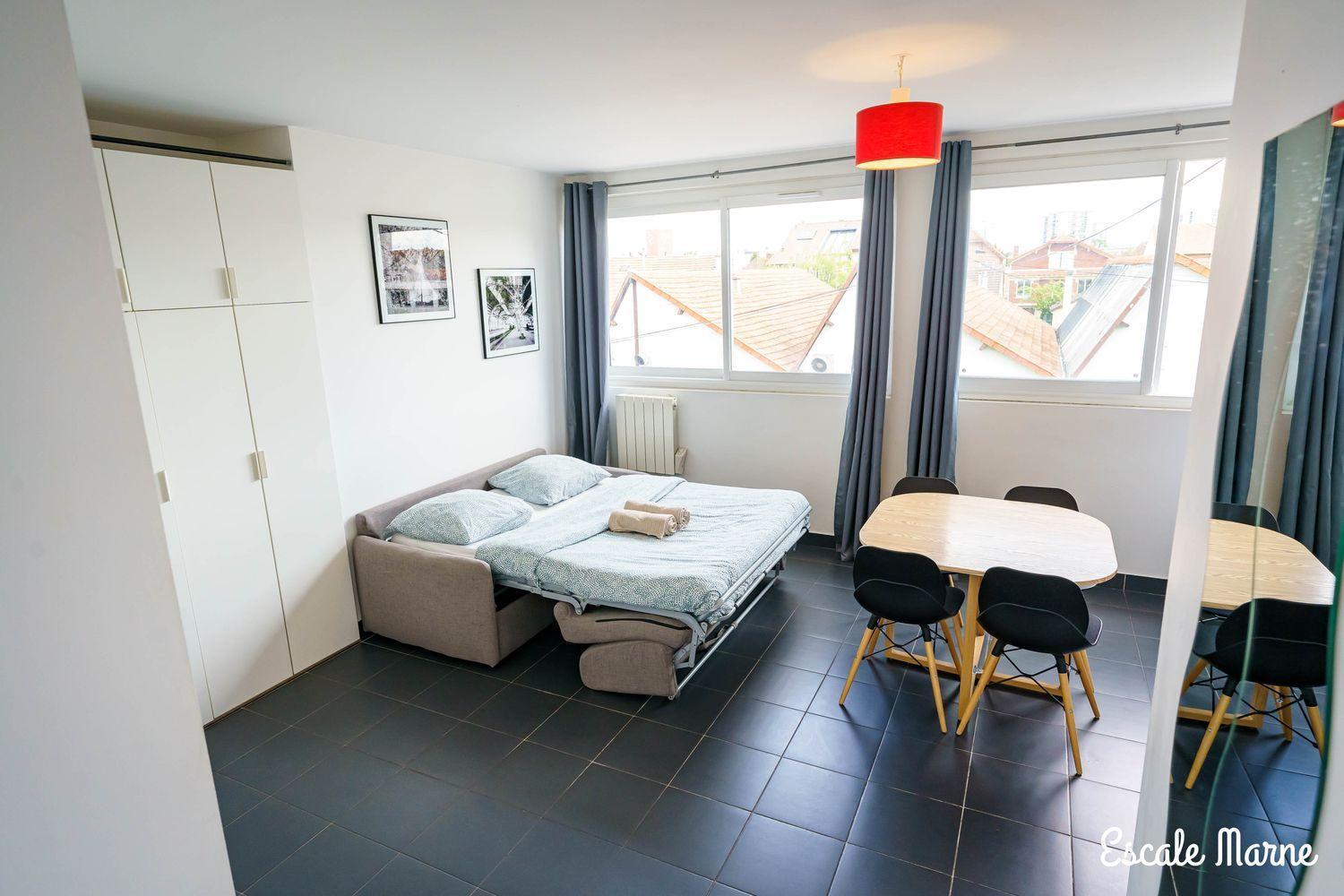 Escale-Marne Fr - 202 - Free Parking - Free Luggage Storage - All Equipped - Linen Included - Washing Machine - 10Mn Walk Metro 8 - Rer A - Panoramic View - From 1 To 14 Guests Maisons-Alfort Habitación foto
